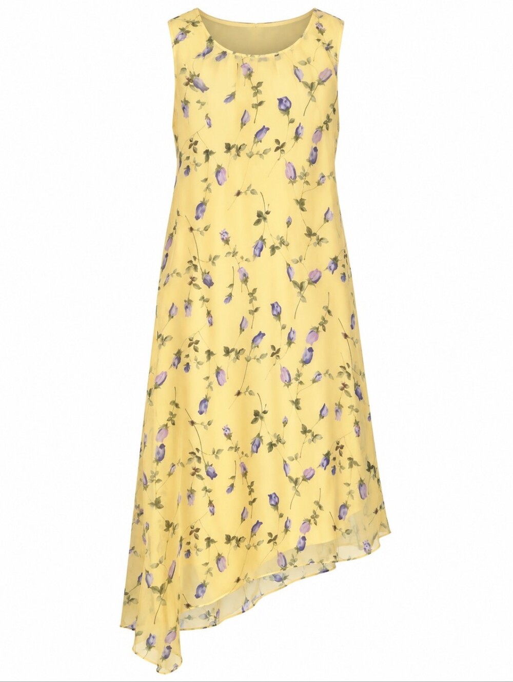 DISORDERLY KIDS | Yellow Floral Asymmetrical Hem Easter Church Dress Girls | 14